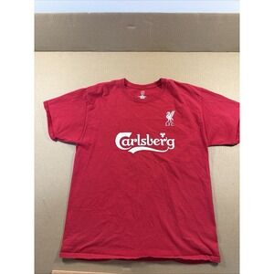 Liverpool Carlsberg Graphic T-Shirt Hanes L Jersey Team Sport Football Soccer